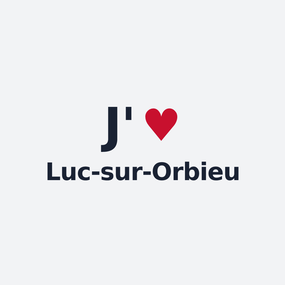 Poster personnalisé Luc-sur-Orbieu — design « J'aime Luc-sur-Orbieu » imprimé sur le poster