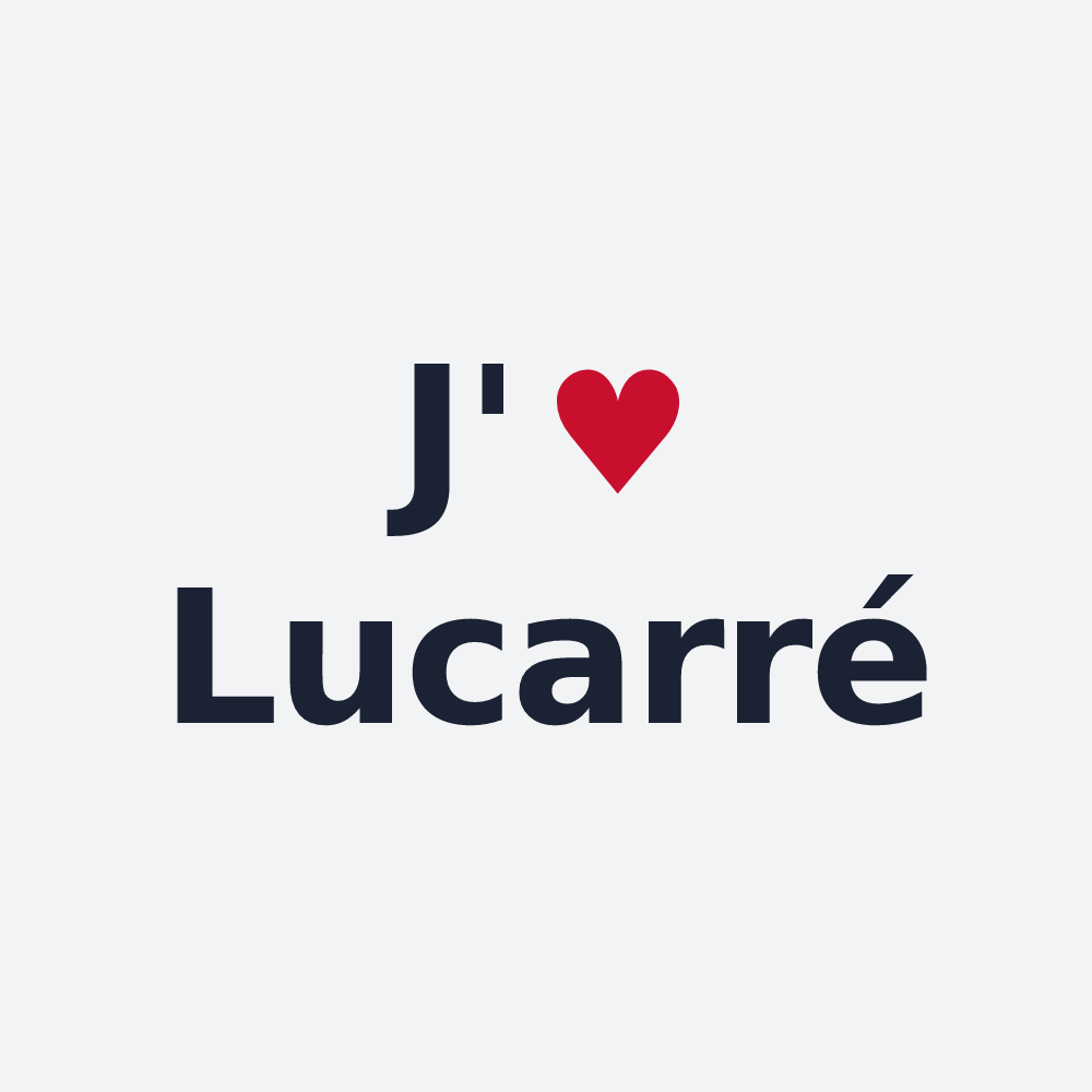 Poster personnalisé Lucarré — design « J'aime Lucarré » imprimé sur le poster