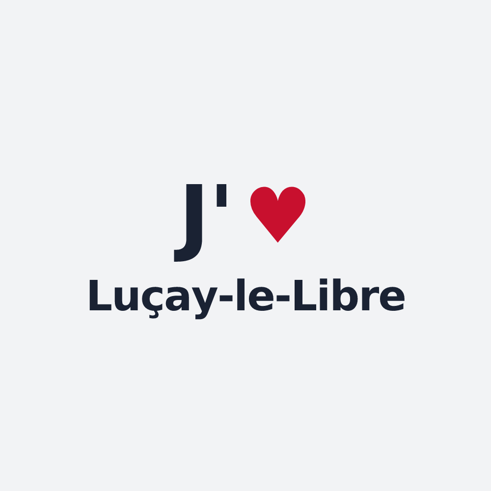 Poster personnalisé Luçay-le-Libre — design J'aime Luçay-le-Libre