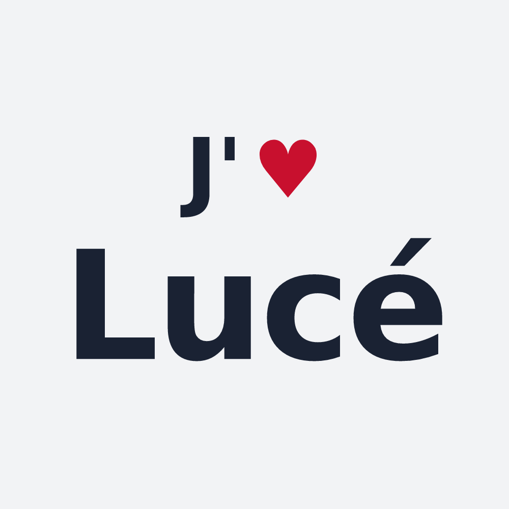 Poster personnalisé Lucé — design J'aime Lucé