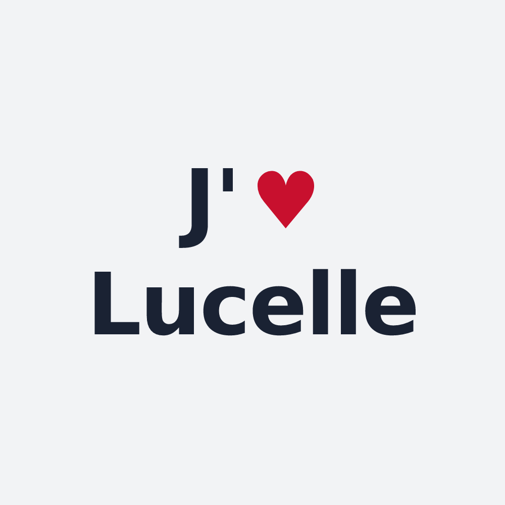 Poster personnalisé Lucelle — design J'aime Lucelle