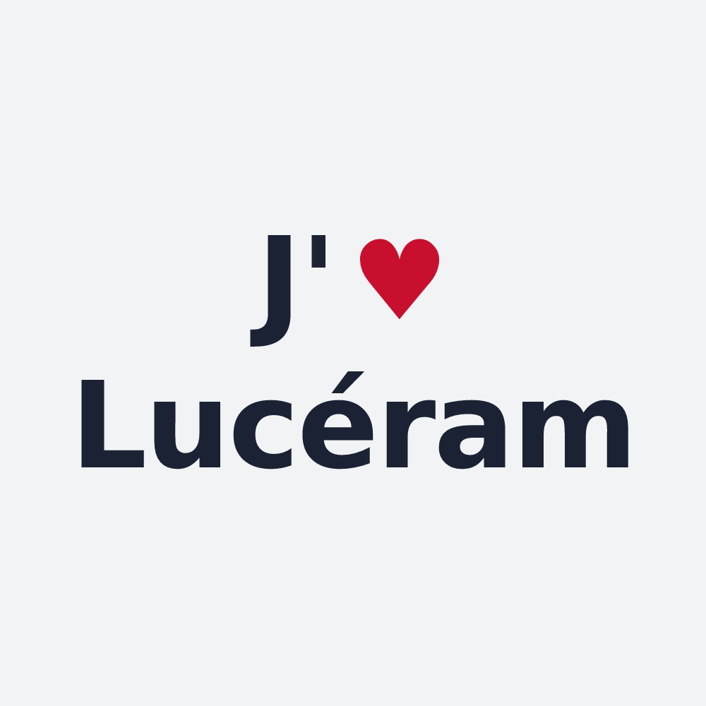 Poster personnalisé Lucéram — design J'aime Lucéram