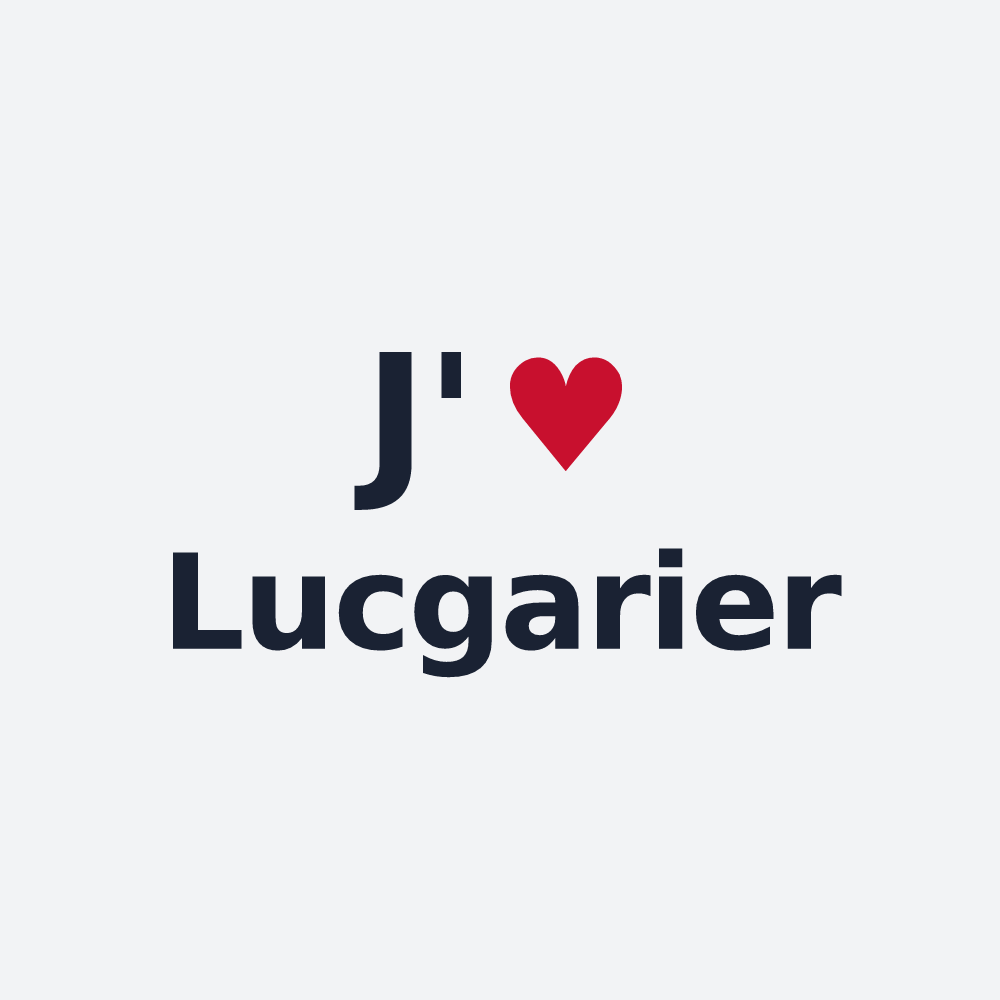Poster personnalisé Lucgarier — design J'aime Lucgarier