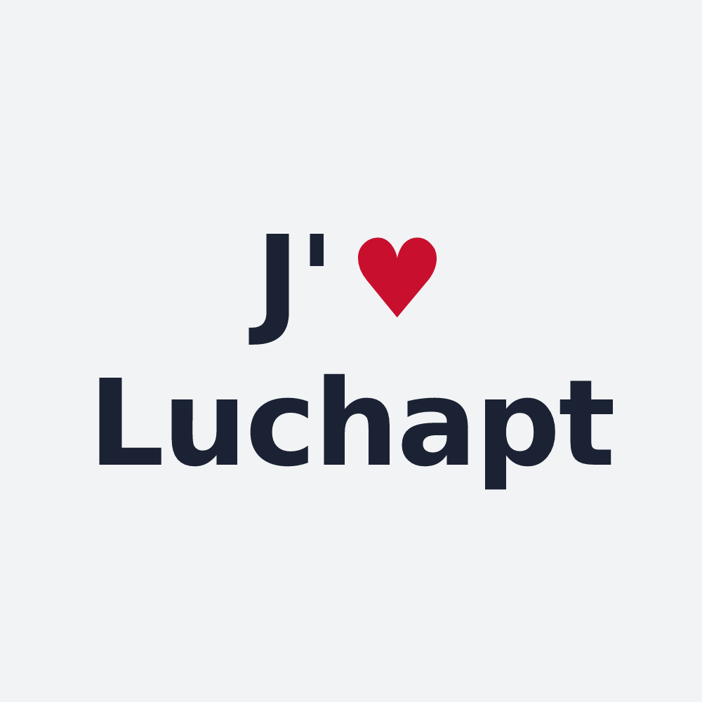 Poster personnalisé Luchapt — design J'aime Luchapt