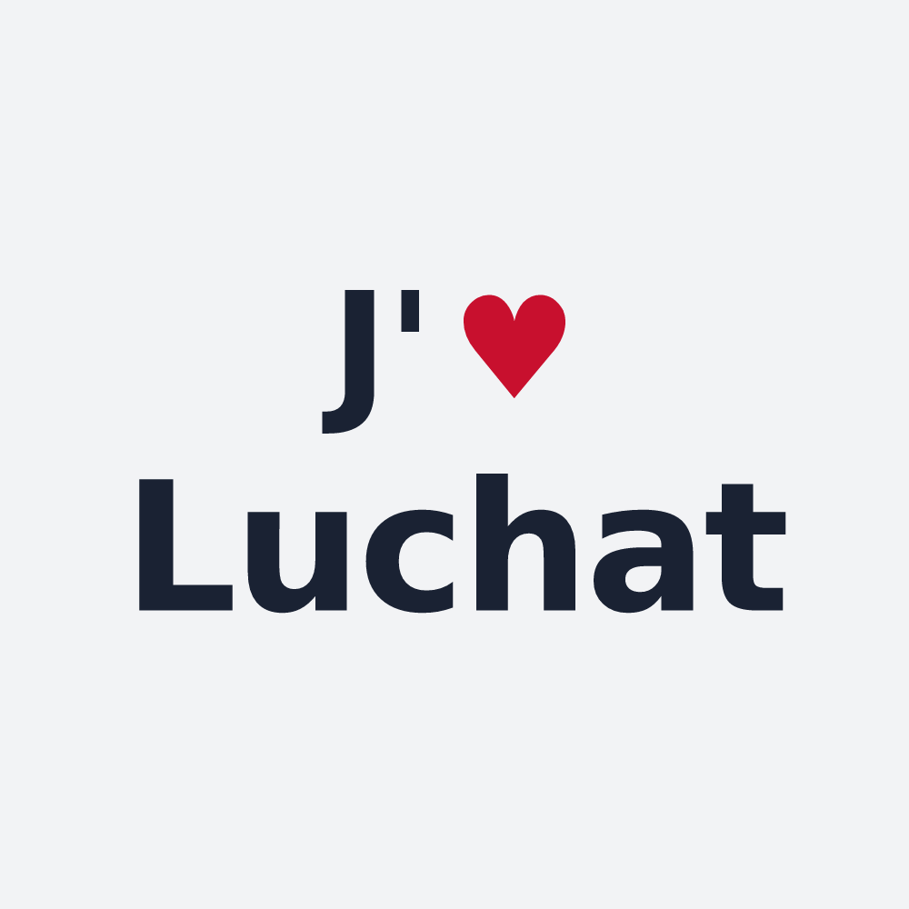 Poster personnalisé Luchat — design J'aime Luchat