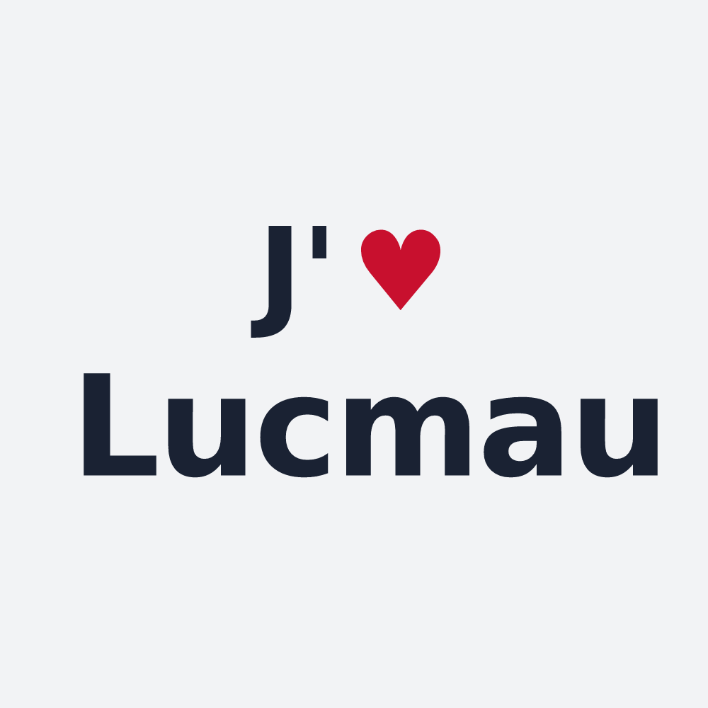 Poster personnalisé Lucmau — design J'aime Lucmau