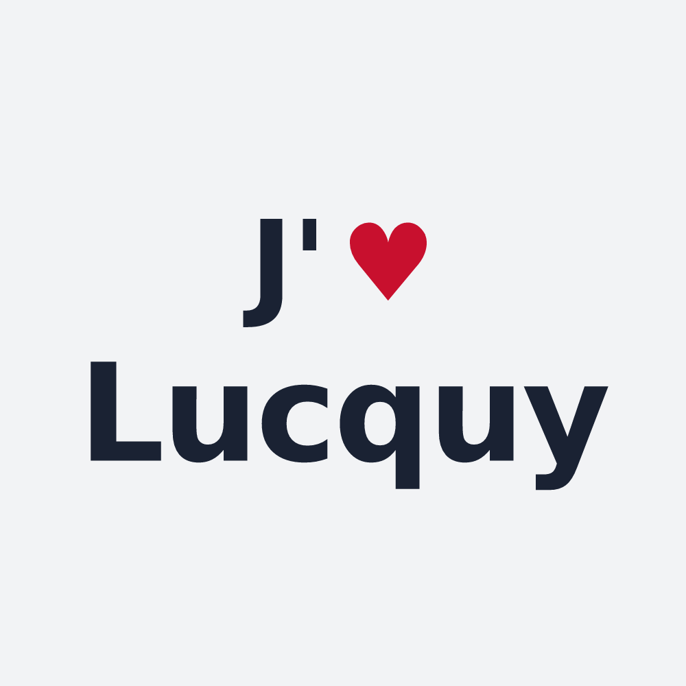 Poster personnalisé Lucquy — design J'aime Lucquy