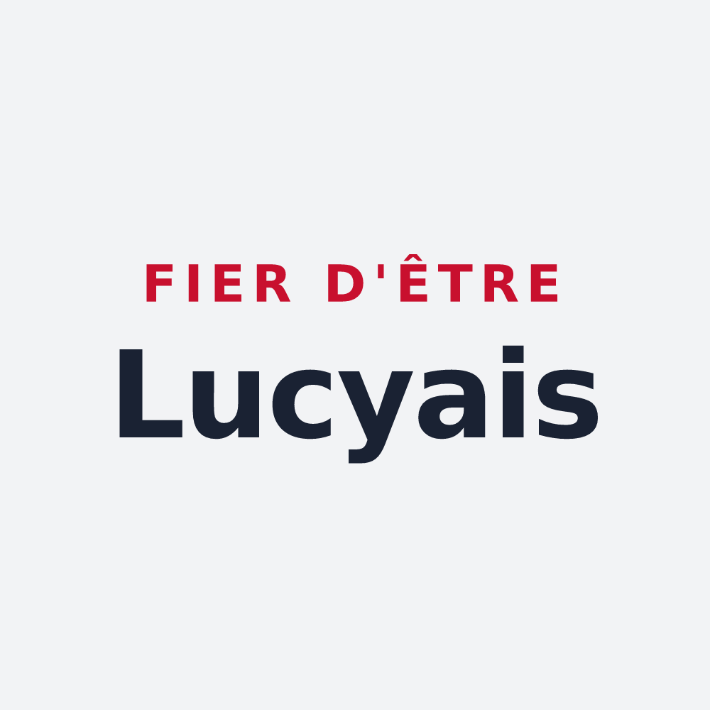 Poster « Fier d'être Lucyais » — design pour Lucy