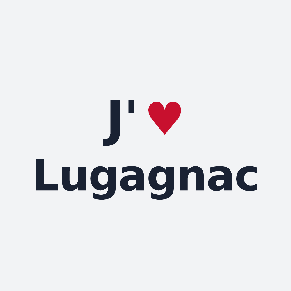 Poster personnalisé Lugagnac — design J'aime Lugagnac