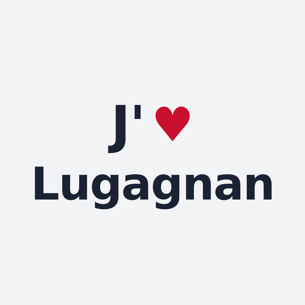 Poster personnalisé Lugagnan — design J'aime Lugagnan