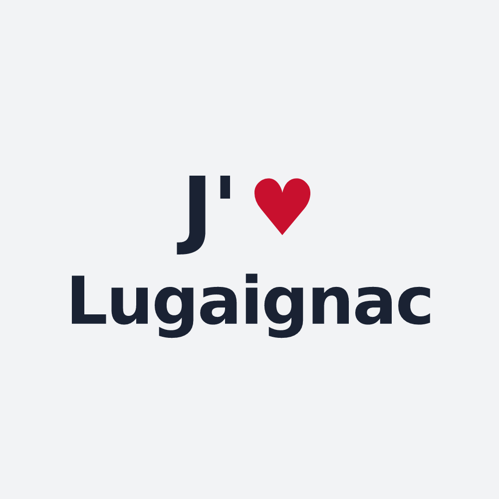Poster personnalisé Lugaignac — design J'aime Lugaignac