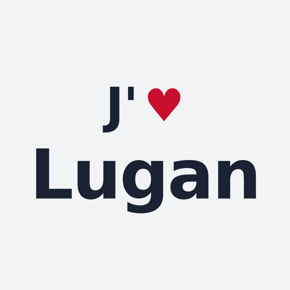 Poster personnalisé Lugan — design J'aime Lugan