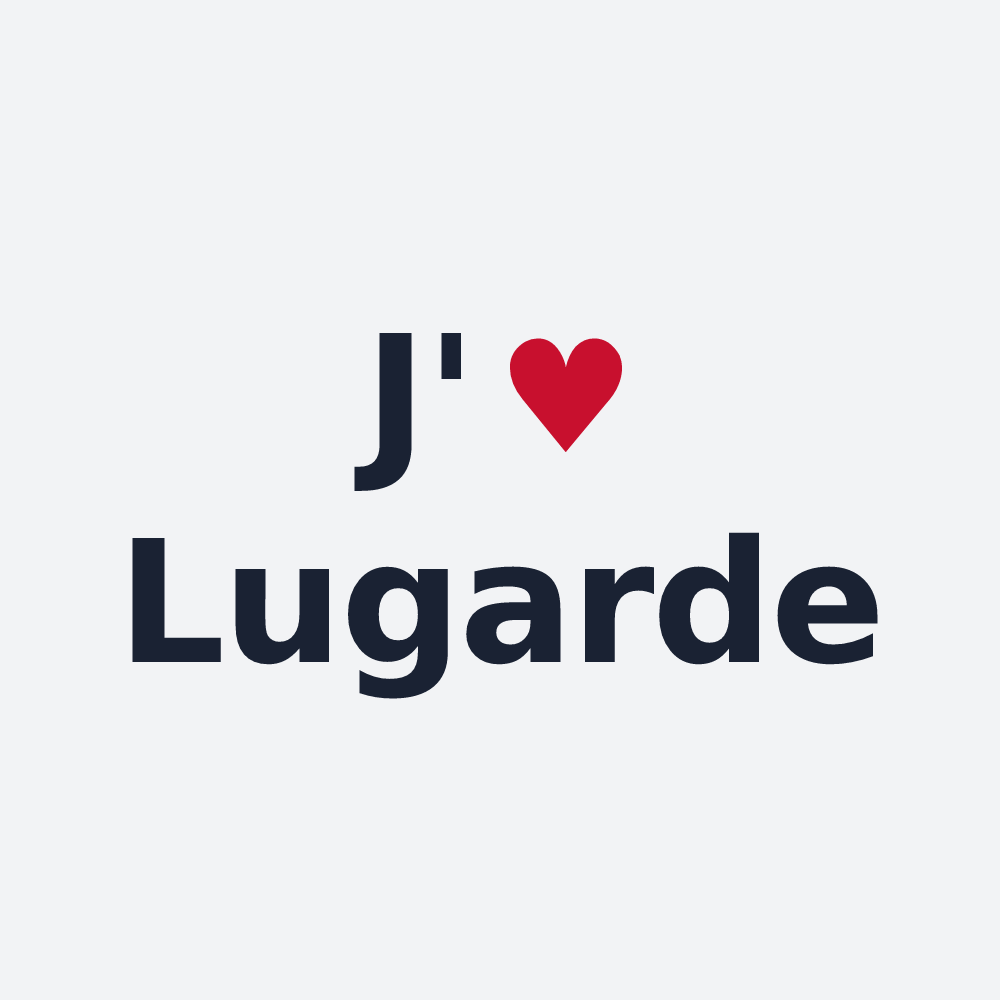 Poster personnalisé Lugarde — design J'aime Lugarde