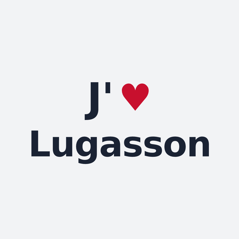 Poster personnalisé Lugasson — design J'aime Lugasson