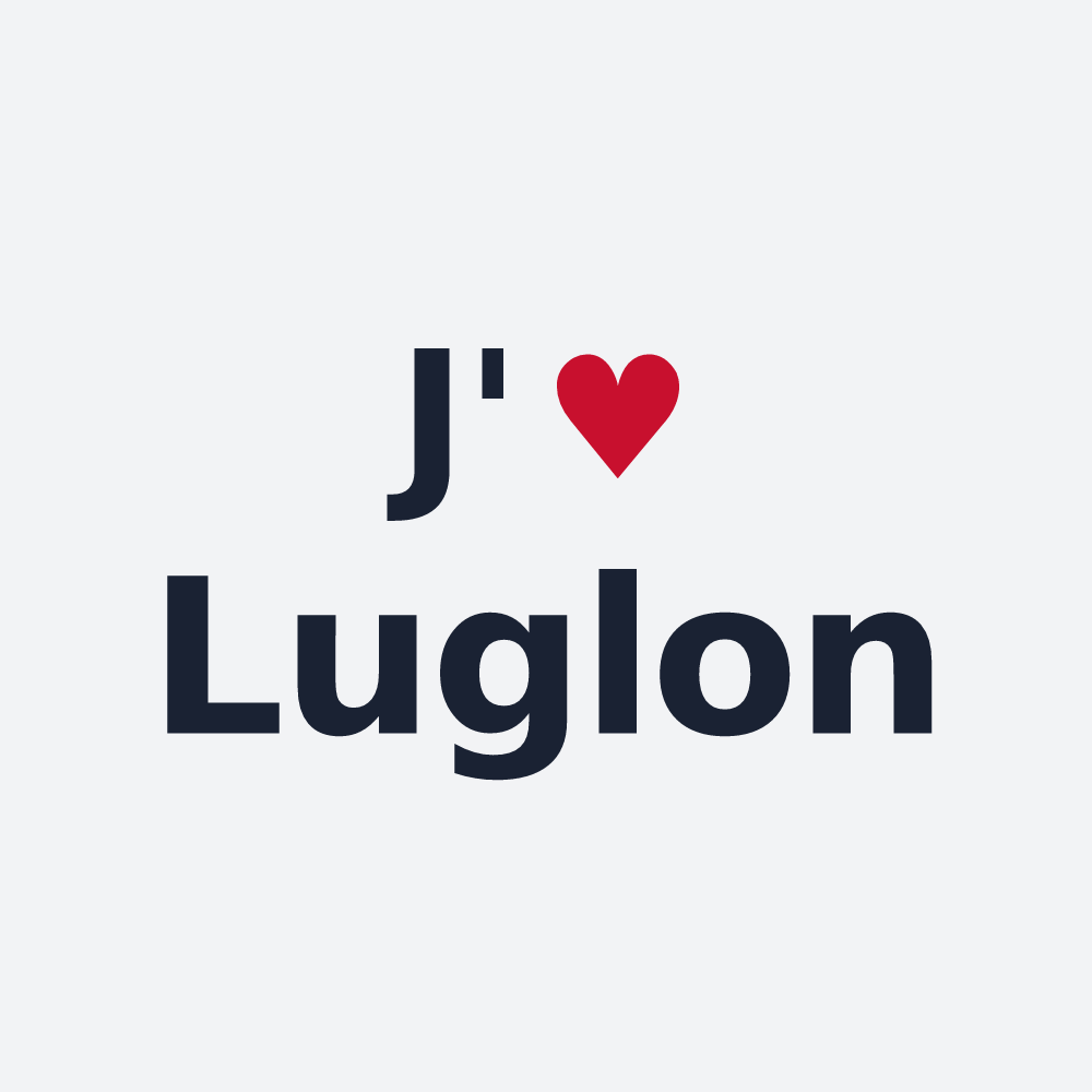 Poster personnalisé Luglon — design J'aime Luglon