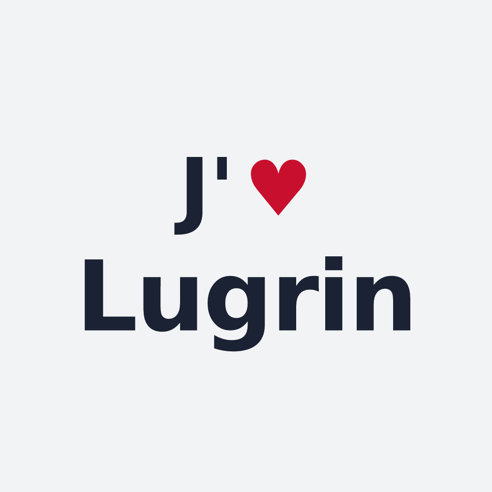 Poster personnalisé Lugrin — design « J'aime Lugrin » imprimé sur le poster