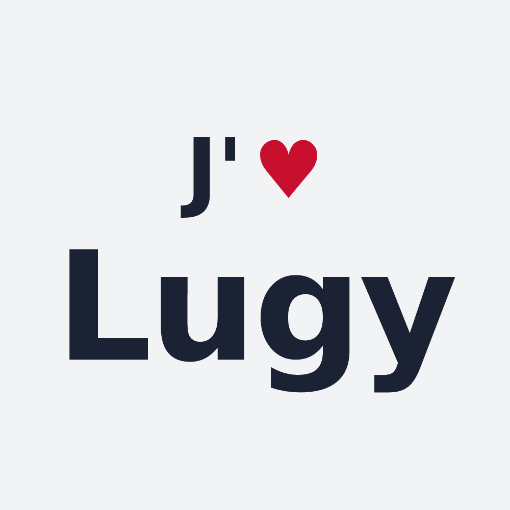 Poster personnalisé Lugy — design J'aime Lugy