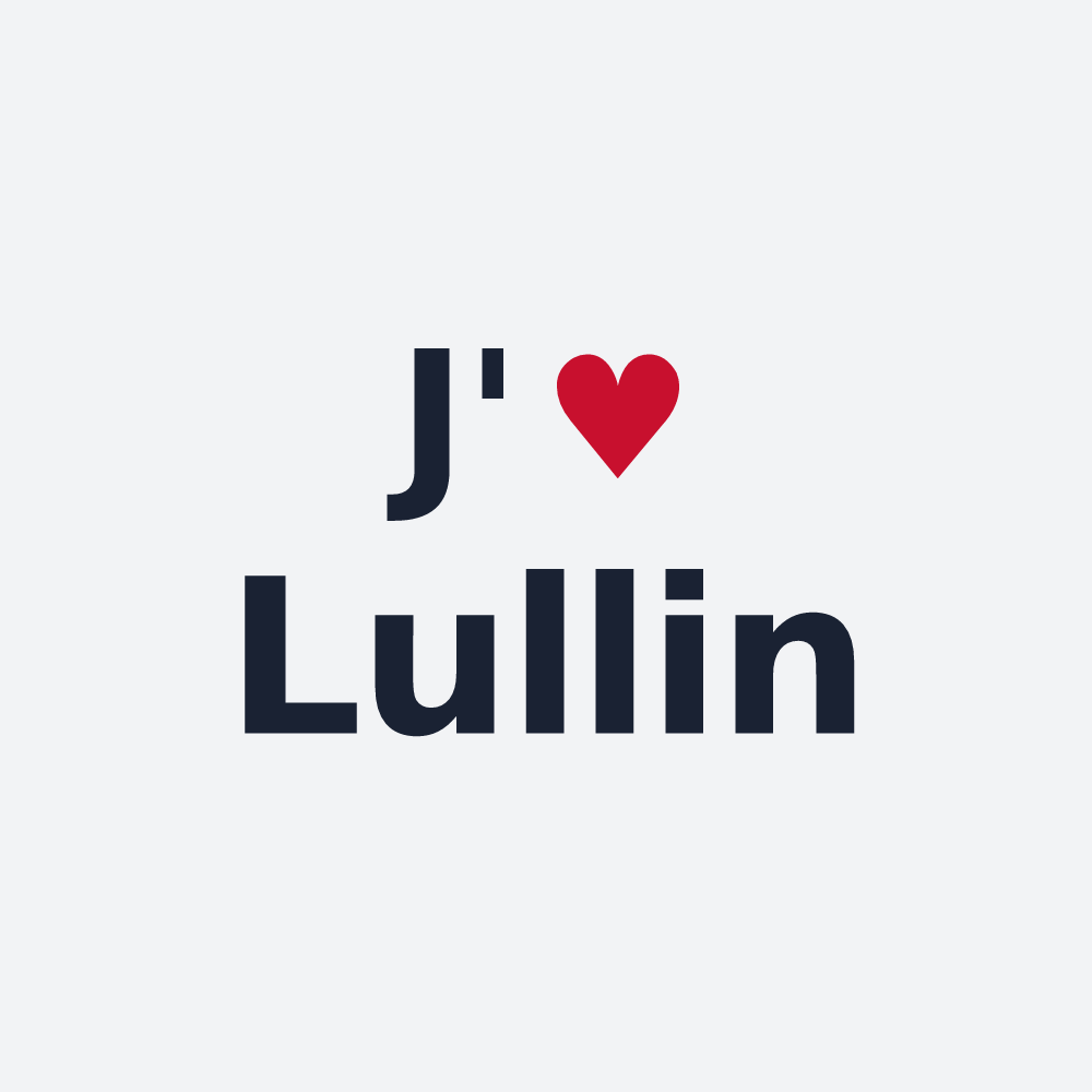 Poster personnalisé Lullin — design « J'aime Lullin » imprimé sur le poster