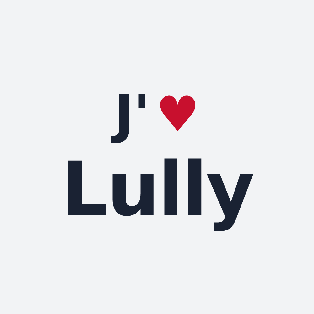 Poster personnalisé Lully — design J'aime Lully