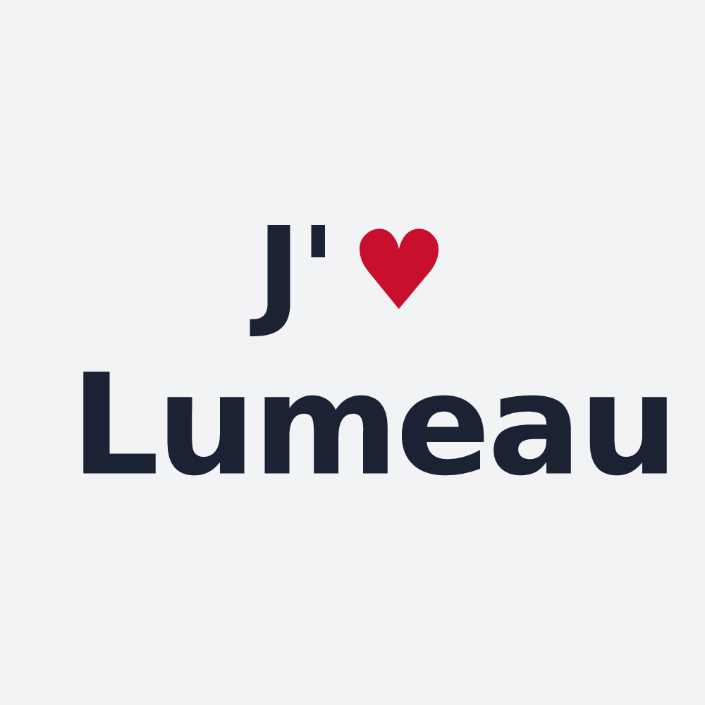 Poster personnalisé Lumeau — design J'aime Lumeau