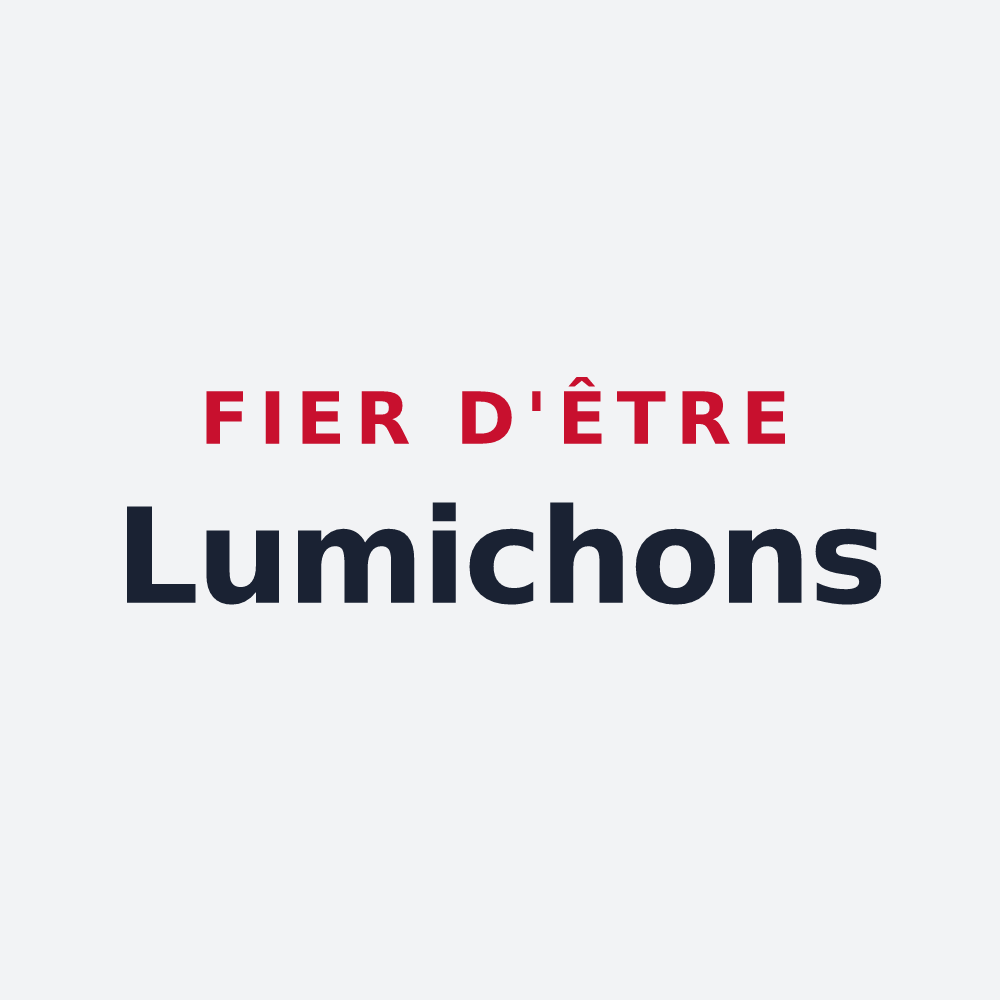 Poster « Fier d'être Lumichons » — design pour Lumes