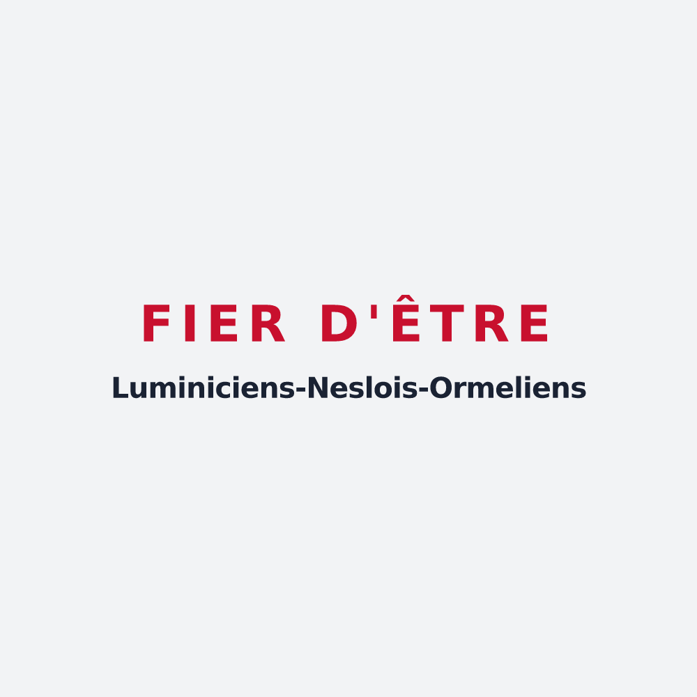 Poster « Fier d'être Luminiciens-Neslois-Ormeliens » — design pour Lumigny-Nesles-Ormeaux