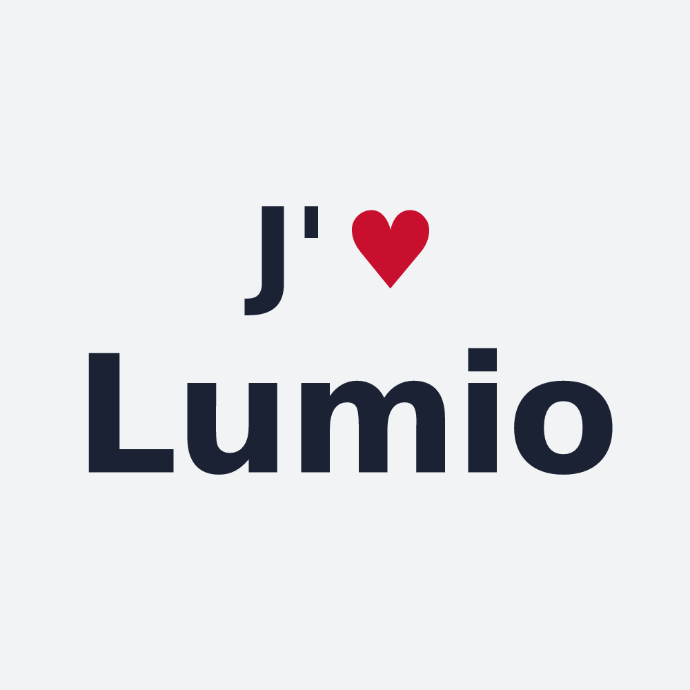Poster personnalisé Lumio — design J'aime Lumio