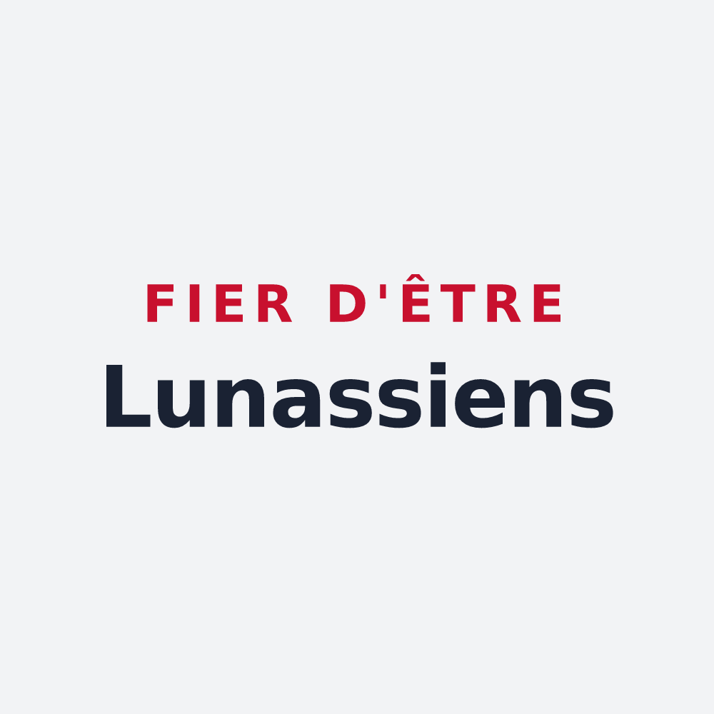 Poster « Fier d'être Lunassiens » — design pour Lunas-les-Châteaux