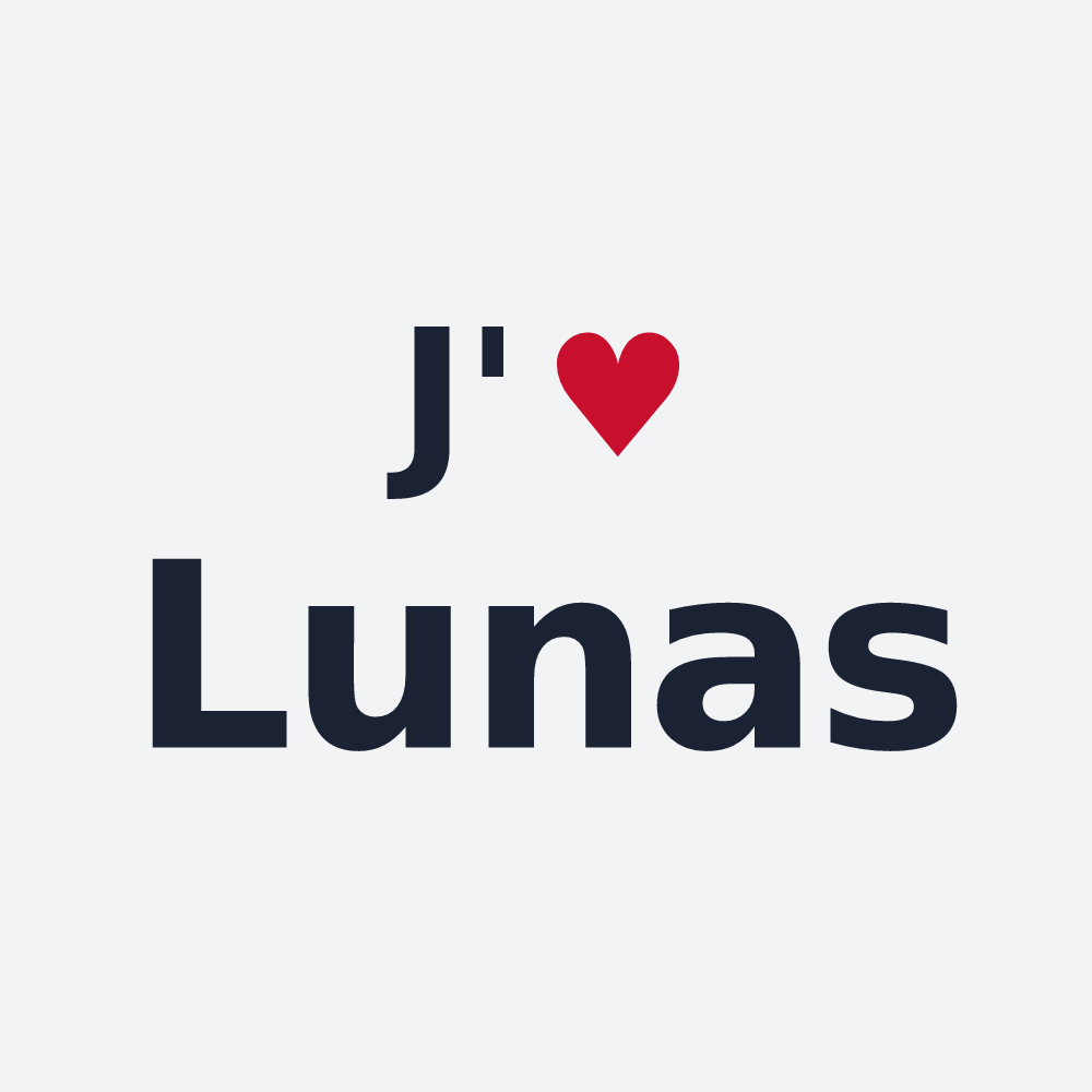 Poster personnalisé Lunas — design J'aime Lunas