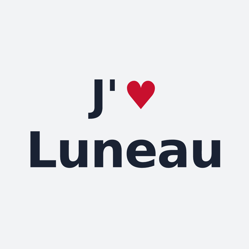 Poster personnalisé Luneau — design « J'aime Luneau » imprimé sur le poster