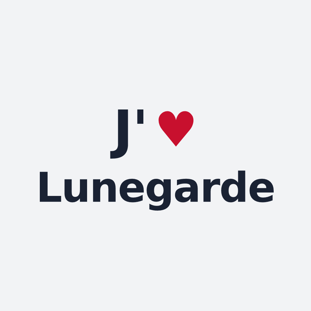 Poster personnalisé Lunegarde — design J'aime Lunegarde