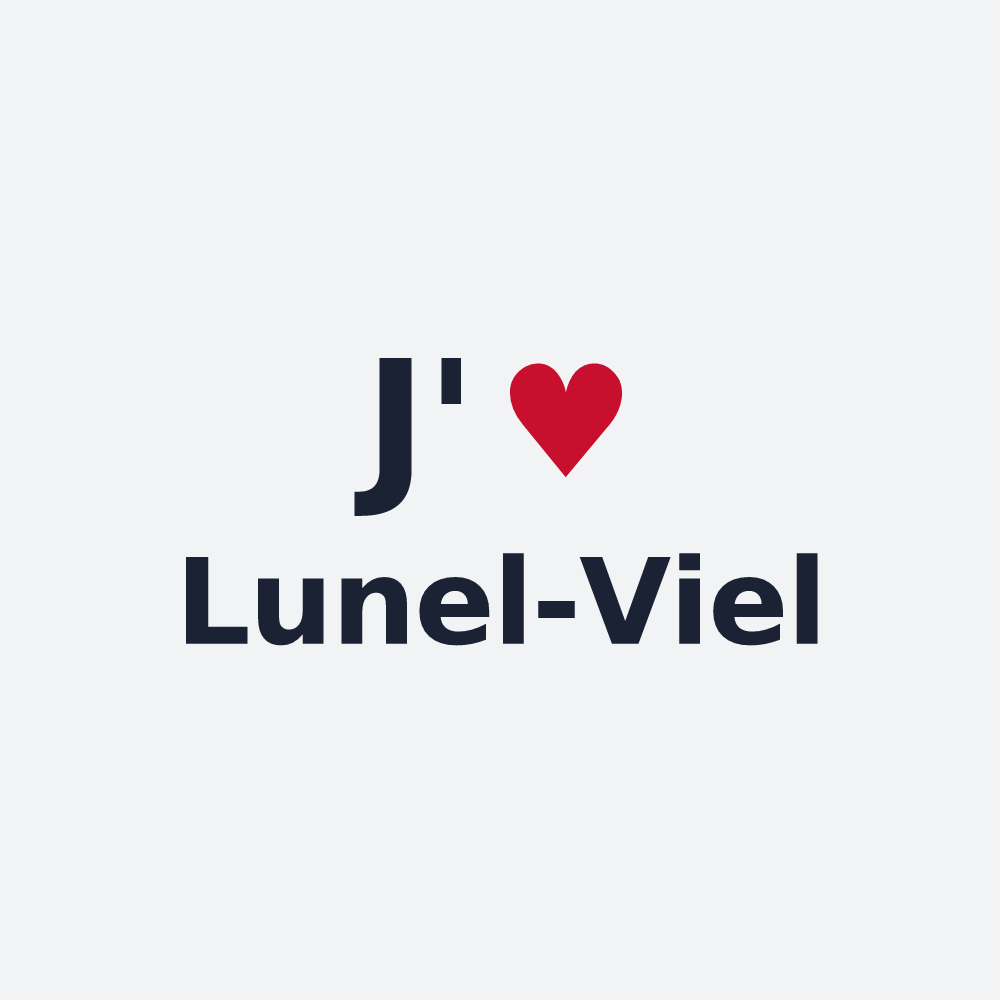 Poster personnalisé Lunel-Viel — design J'aime Lunel-Viel