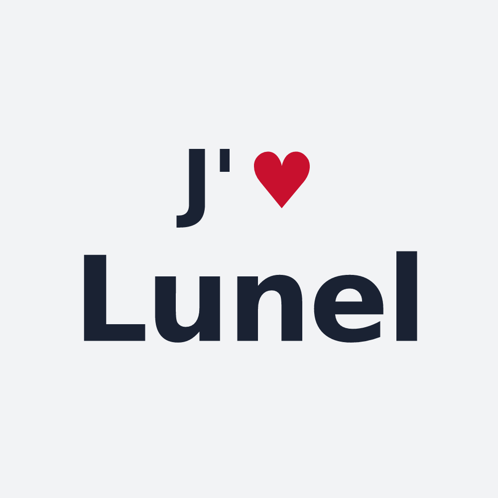 Poster personnalisé Lunel — design J'aime Lunel