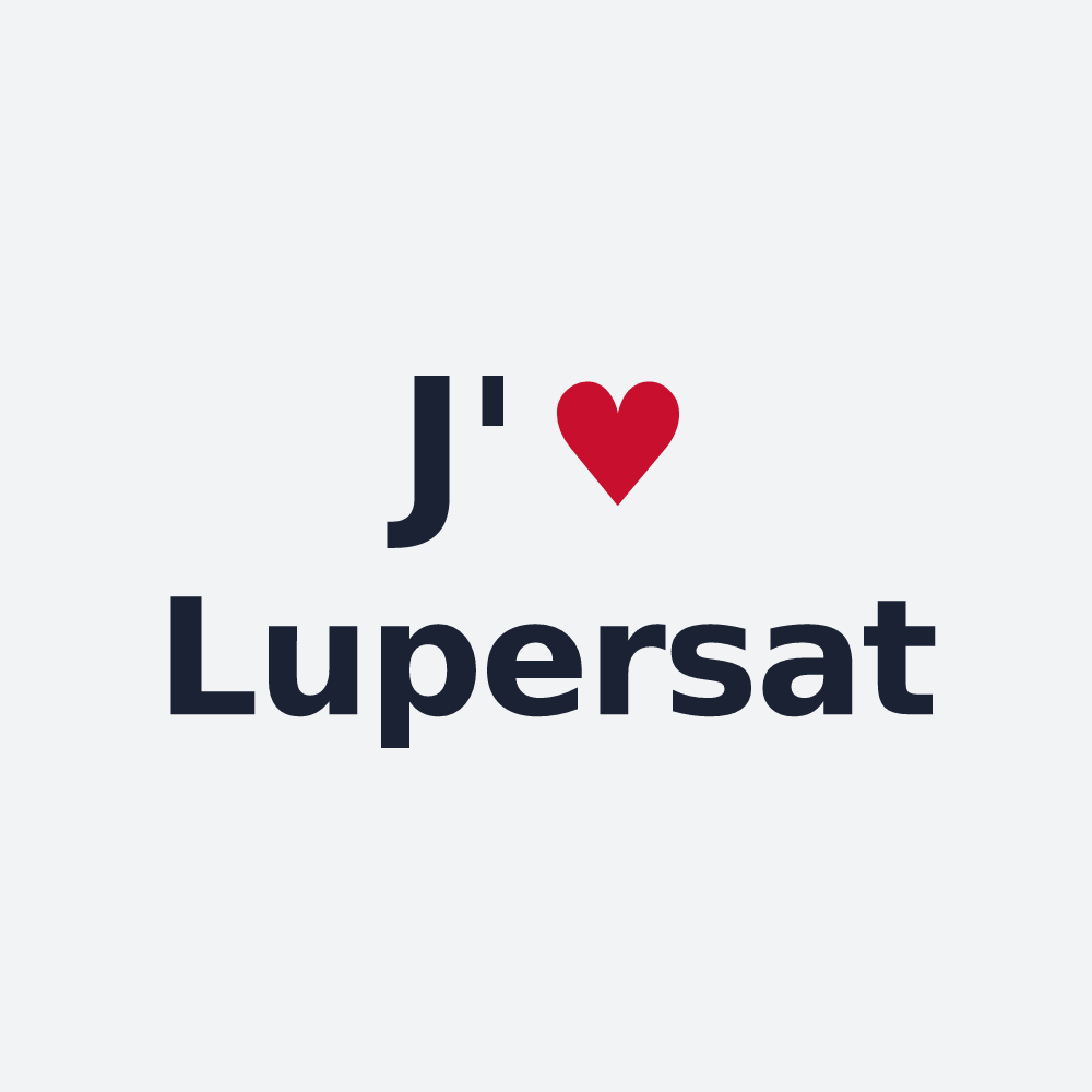 Poster personnalisé Lupersat — design J'aime Lupersat