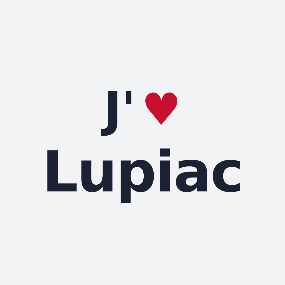 Poster personnalisé Lupiac — design J'aime Lupiac