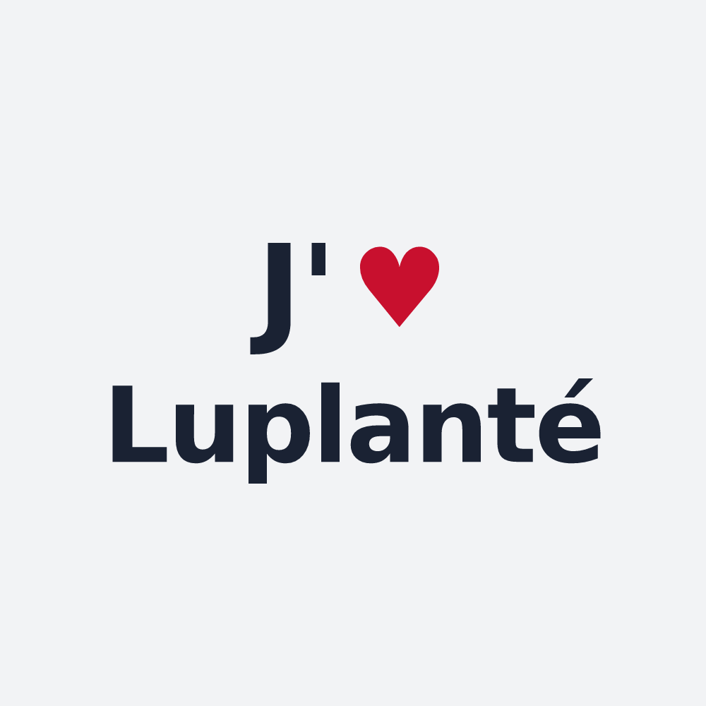 Poster personnalisé Luplanté — design J'aime Luplanté