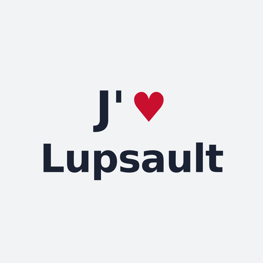 Poster personnalisé Lupsault — design J'aime Lupsault