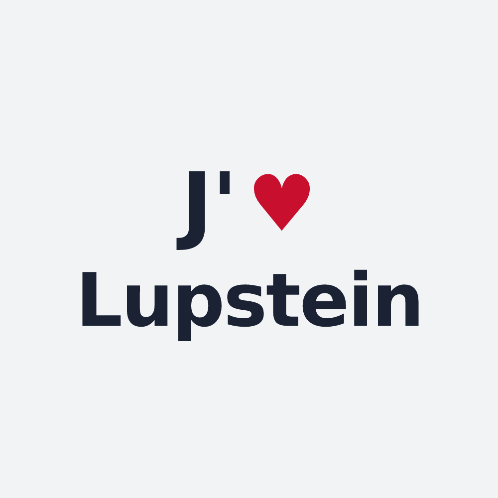 Poster personnalisé Lupstein — design « J'aime Lupstein » imprimé sur le poster