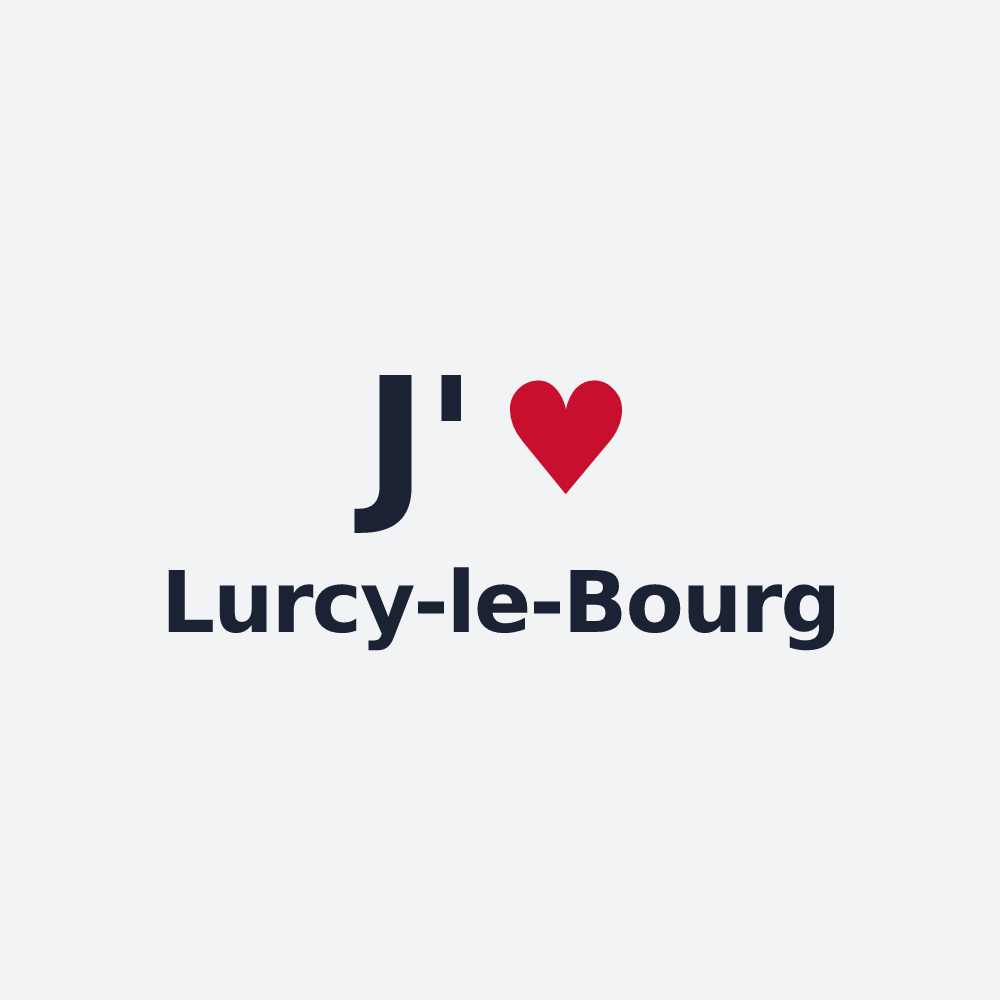 Poster personnalisé Lurcy-le-Bourg — design « J'aime Lurcy-le-Bourg » imprimé sur le poster