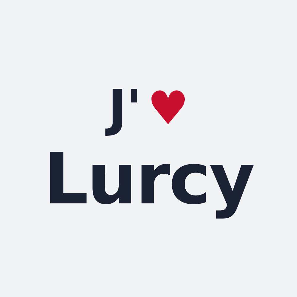 Poster personnalisé Lurcy — design J'aime Lurcy