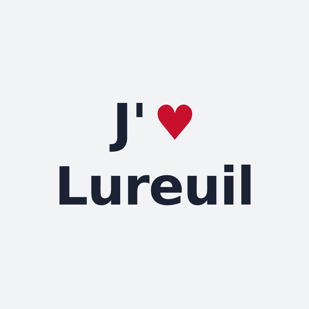Poster personnalisé Lureuil — design J'aime Lureuil