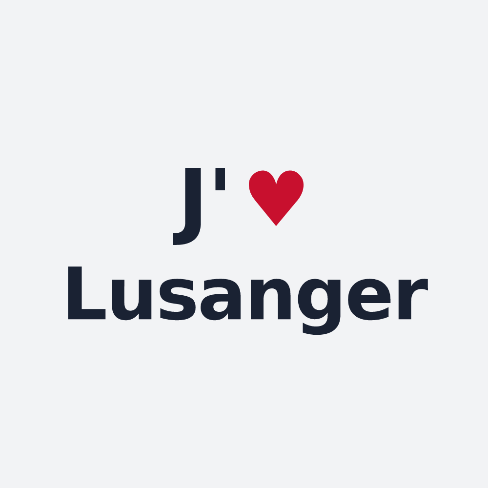 Poster personnalisé Lusanger — design « J'aime Lusanger » imprimé sur le poster