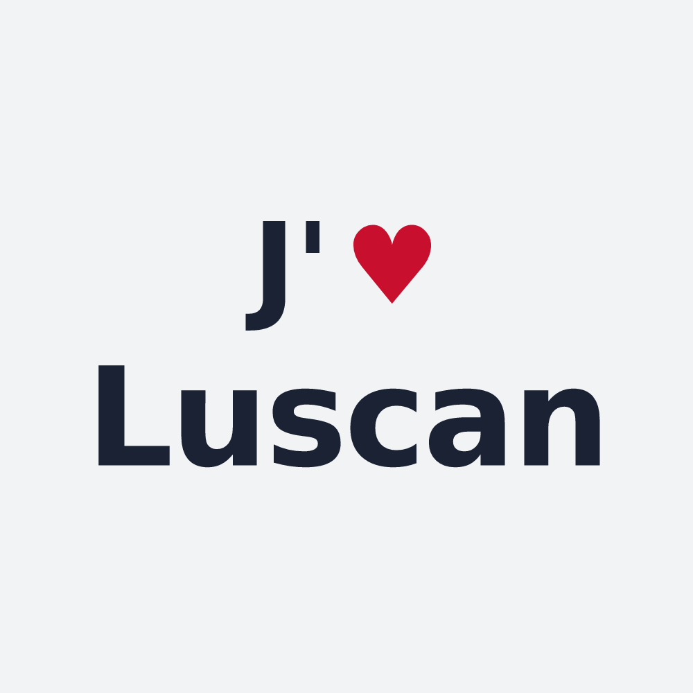 Poster personnalisé Luscan — design J'aime Luscan