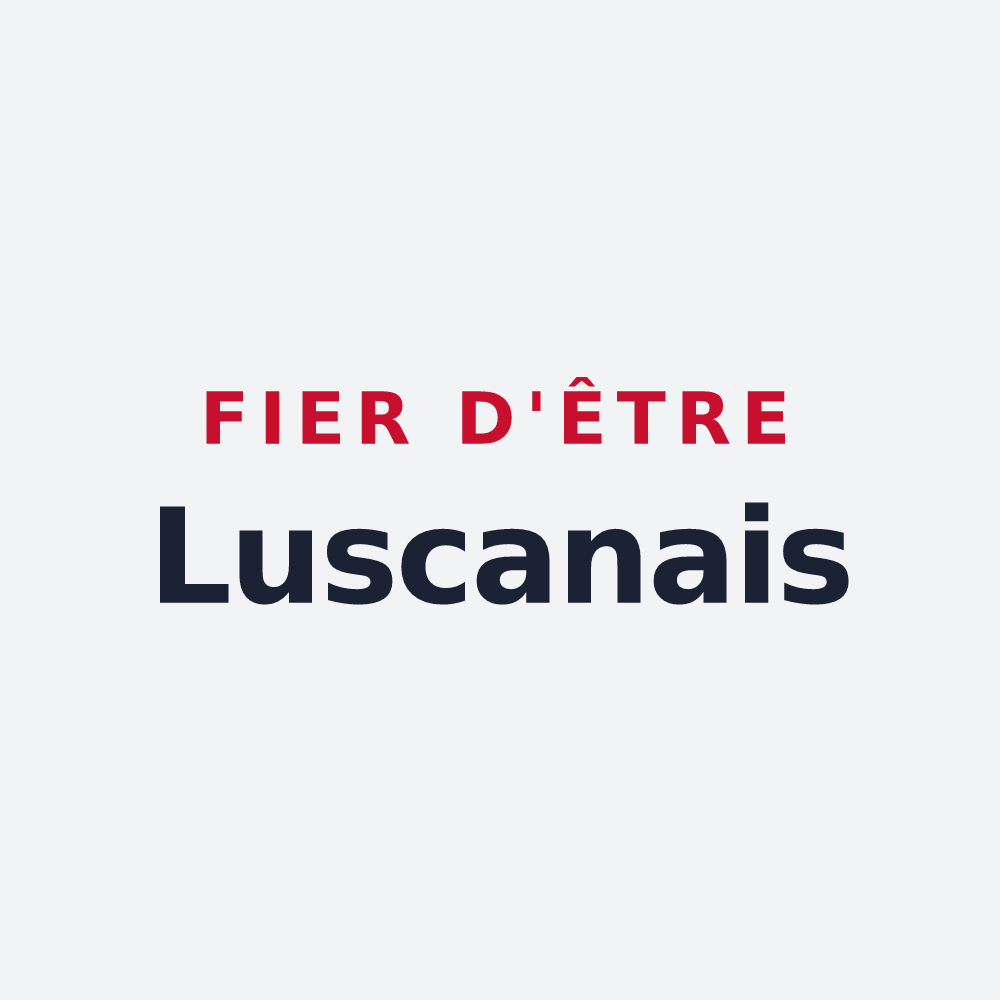 Poster « Fier d'être Luscanais » — design pour Luscan