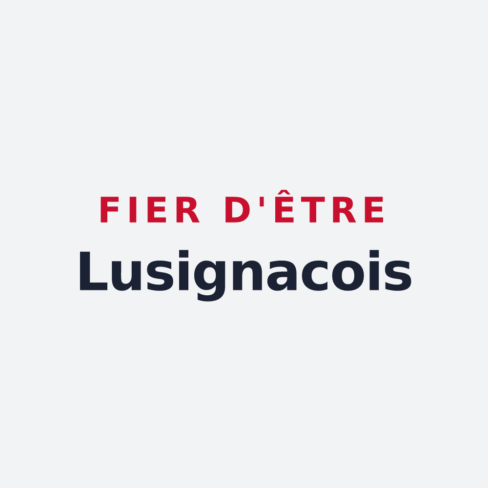 Poster « Fier d'être Lusignacois » — design pour Lusignac