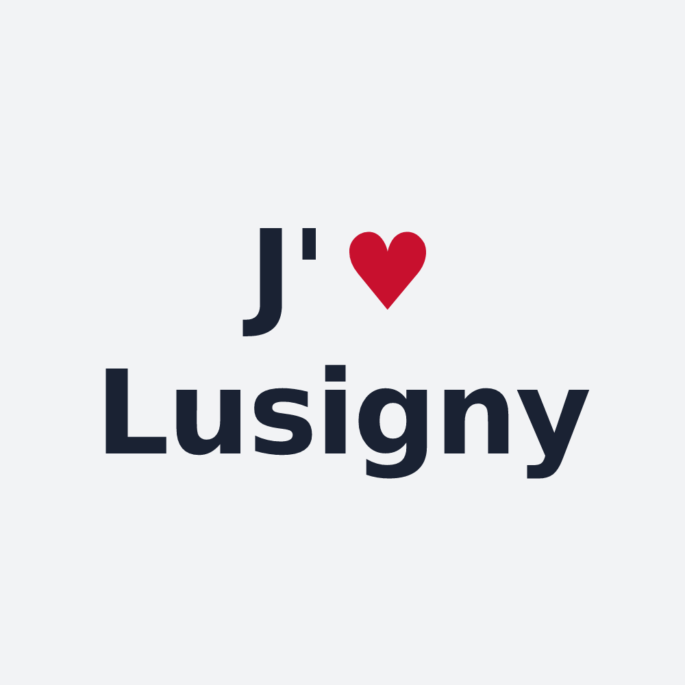 Poster personnalisé Lusigny — design J'aime Lusigny