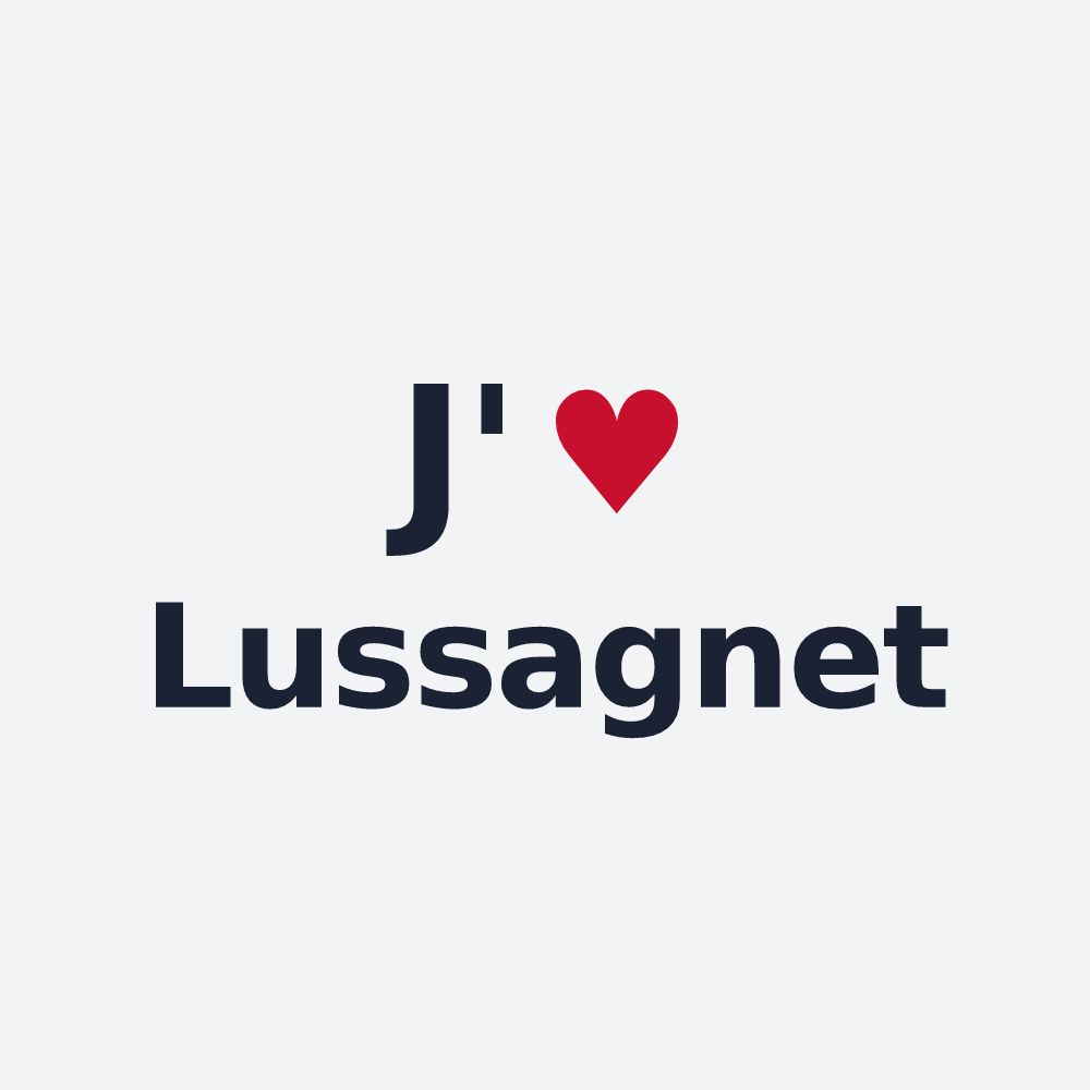 Poster personnalisé Lussagnet — design J'aime Lussagnet