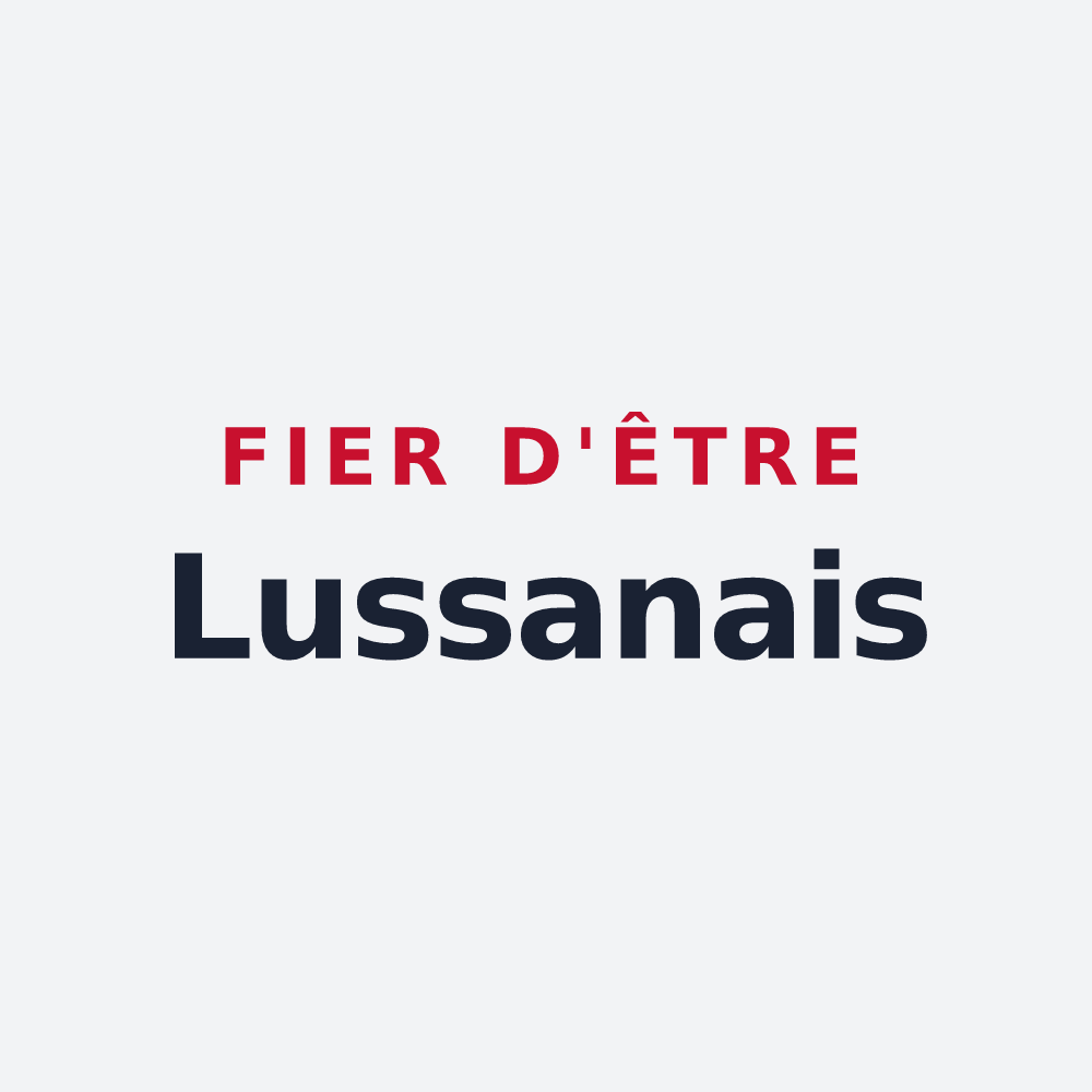 Poster « Fier d'être Lussanais » — design pour Lussan