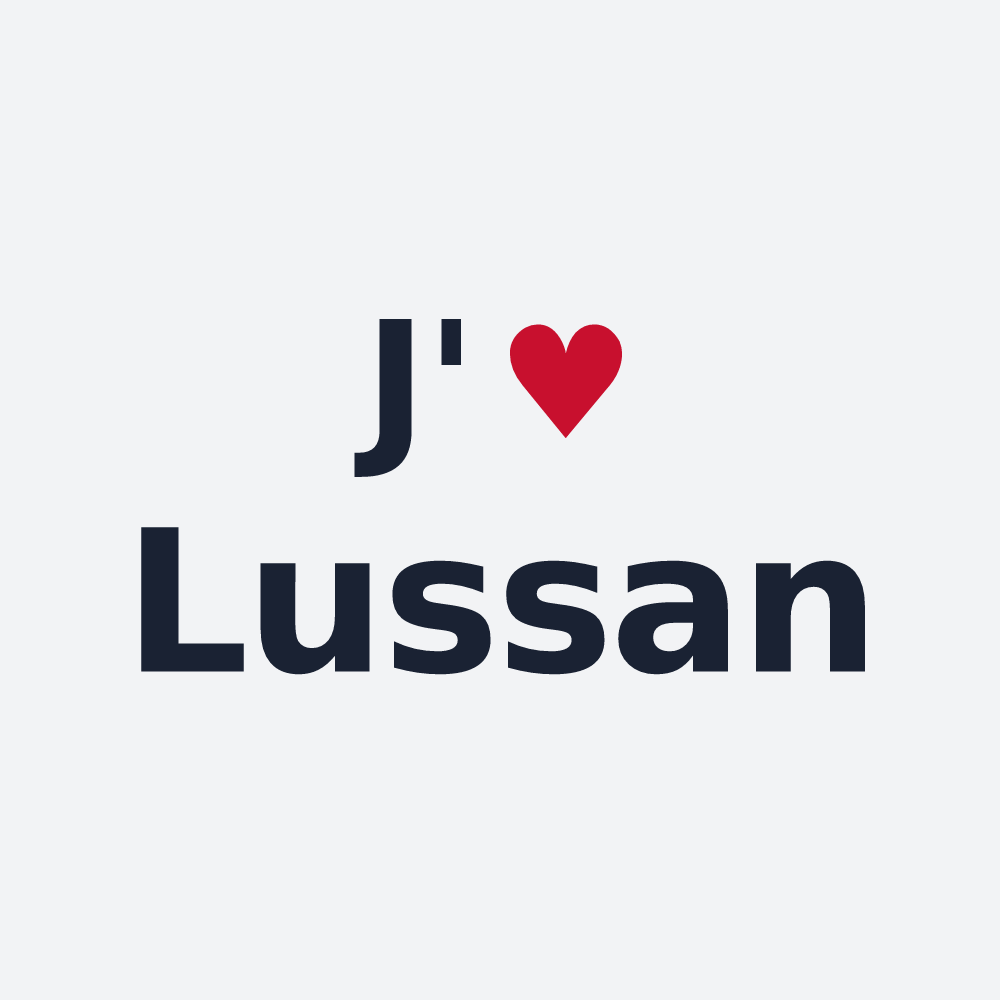 Poster personnalisé Lussan — design J'aime Lussan