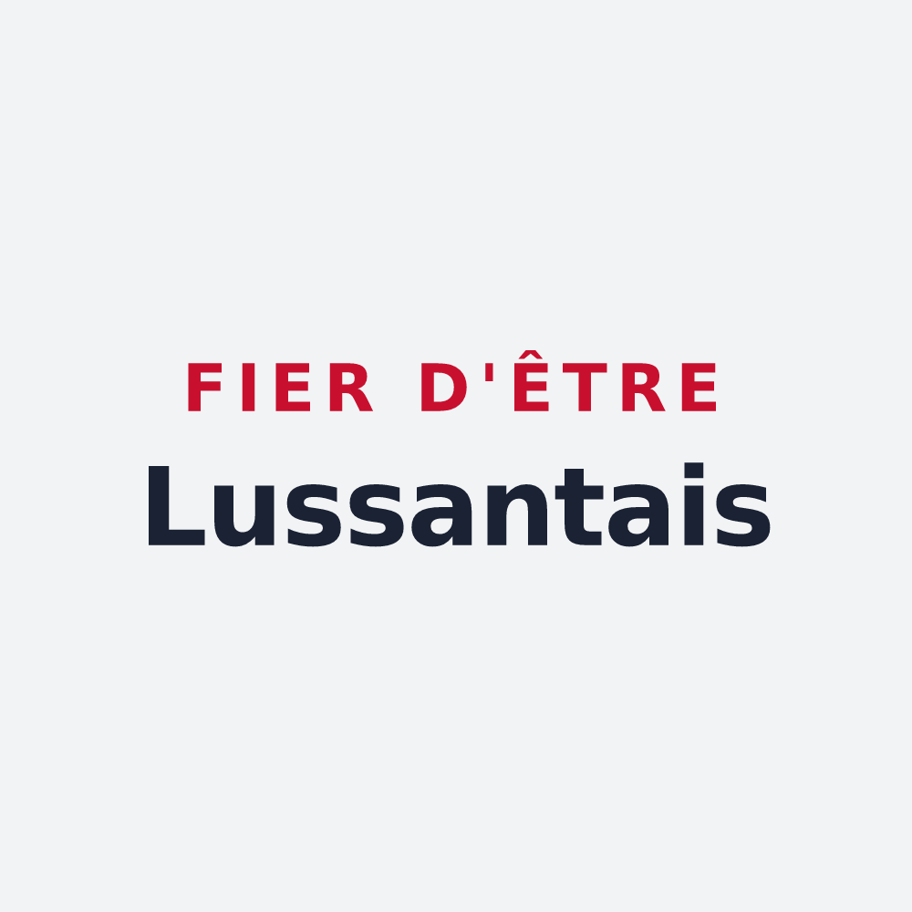 Poster « Fier d'être Lussantais » — design pour Lussant